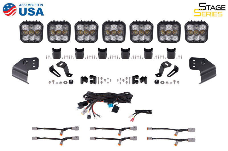 21-25 Ford Bronco Diode Dynamics DD7264 SS5 Pro CrossLink Windshield - White Combo Lightbar Kit