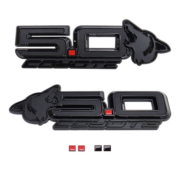 15-25 Ford Mustang UPR 85108-001 Howling Coyote 5.0 Fender Emblems (7.25" x 2.25" x .250") VA 2-296-717