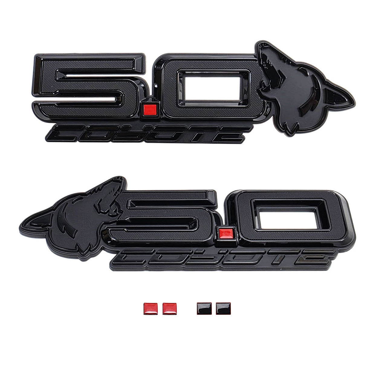 15-25 Ford Mustang UPR 85108-003 Howling Coyote 5.0 Fender Emblems (7.25" x 2.25" x .250") VA 2-296-717