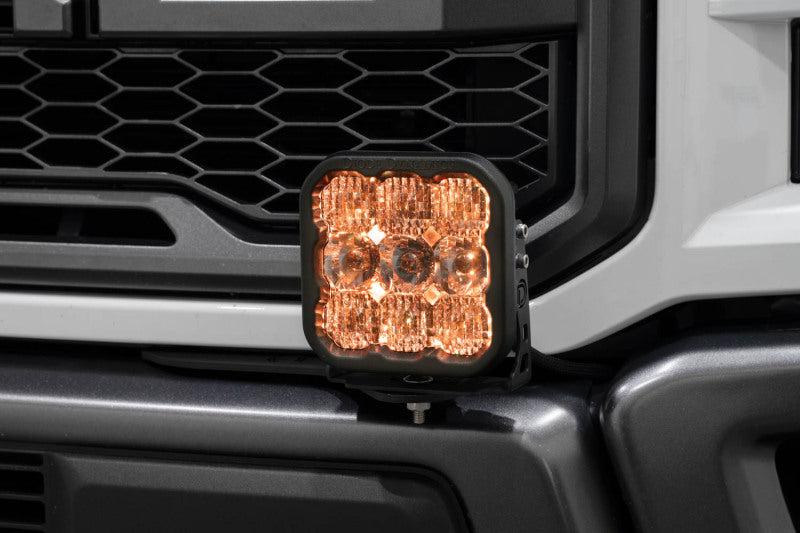 17-20 Ford Raptor Diode Dynamics DD7351 SS5 Bumper LED Pod Light Kit - Yellow Pro Driving