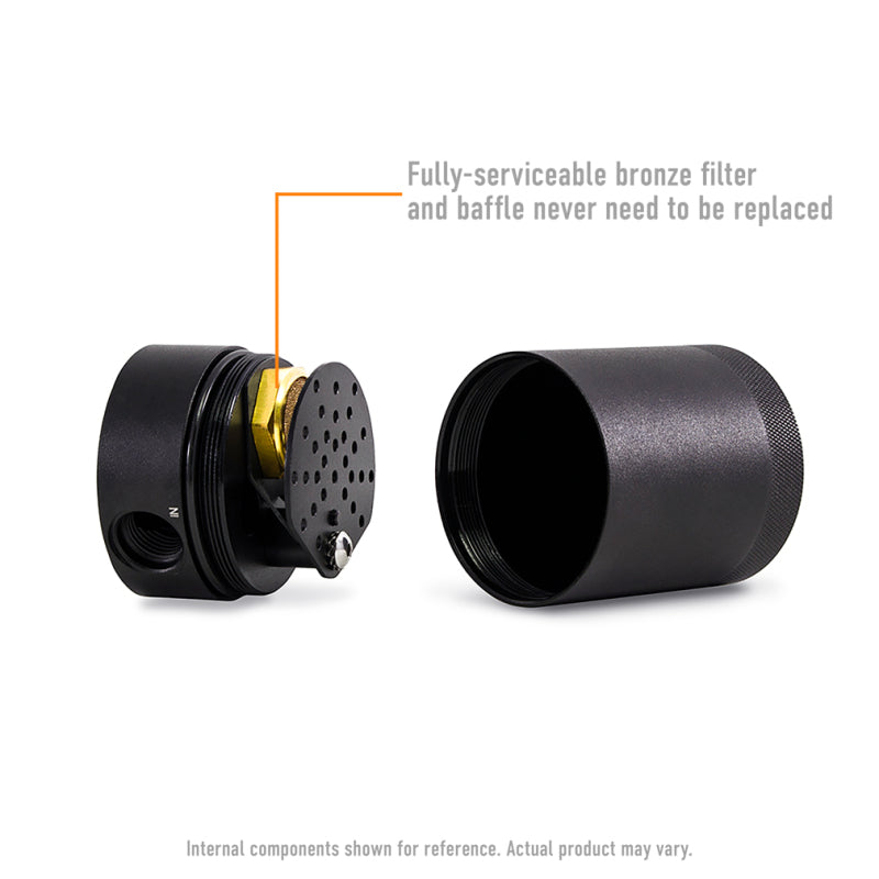 2024+ Ford Mustang GT 5.0L Mishimoto MMBCC-MUS8-24 Baffled Oil Catch Can Kit, PCV Side