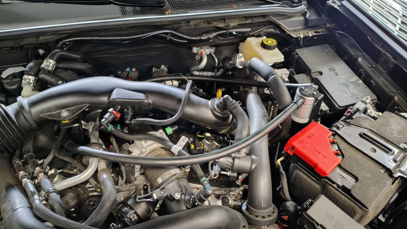 24-25 Ford Ranger Raptor 3.0L J&L 3058P-C PCV Side Oil Separator - Clear Anodized