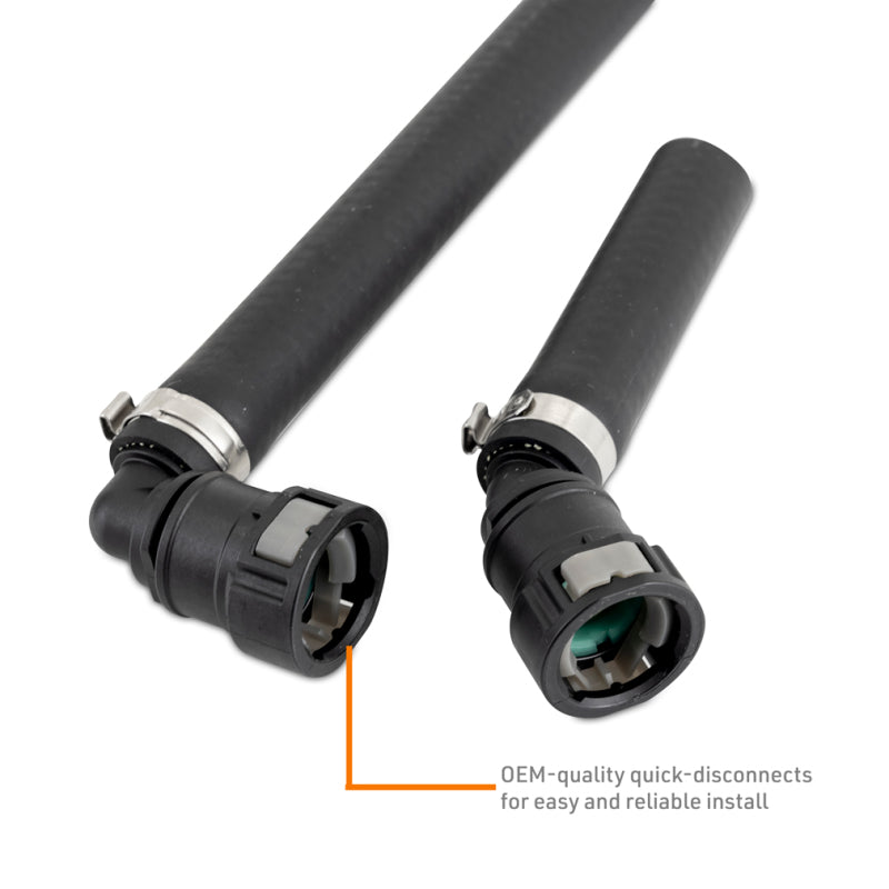 2024+ Ford Mustang GT 5.0L Mishimoto MMBCC-MUS8-24 Baffled Oil Catch Can Kit, PCV Side