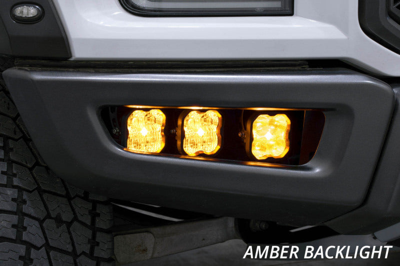 17-20 Ford Raptor Diode Dynamics DD6366 SS3 LED Fog Light Kit - Yellow Pro
