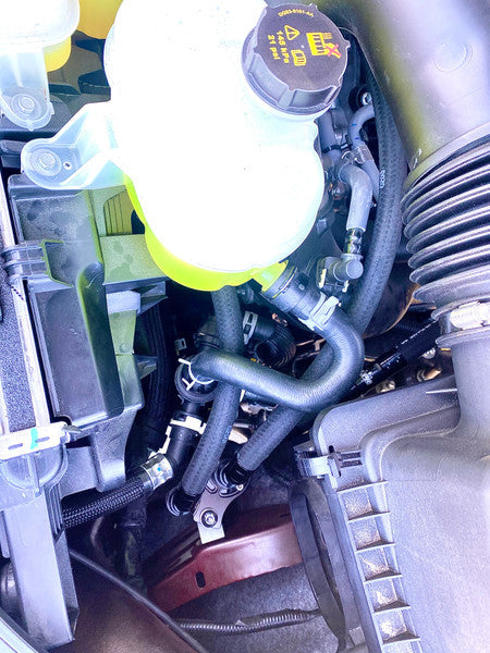 21-25 Ford F-150 3.5L Powerboost UPR 5030-286-1-CSS Hybrid Plug n Play Dual Valve Oil Catch Can with CSS