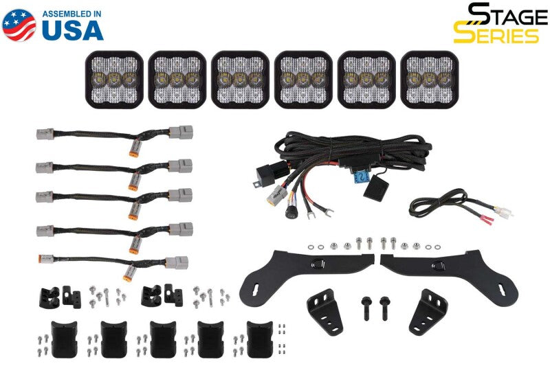 17-20 Ford Raptor Diode Dynamics DD7334P SS5 Grille Mount Bracket Kit