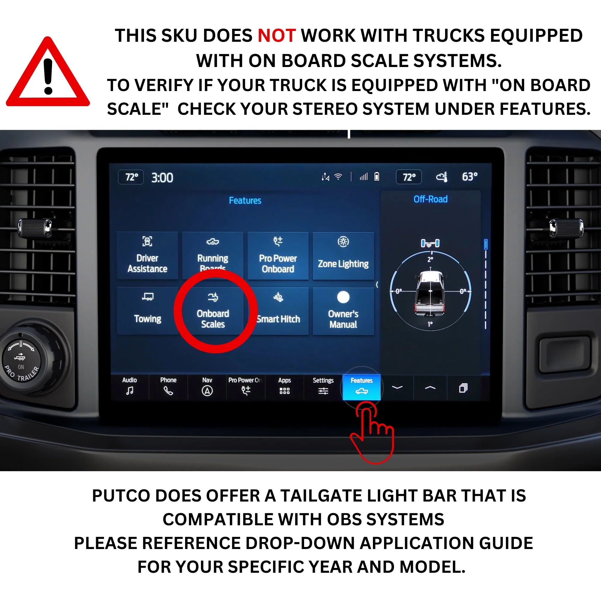 21-23 Ford F-150 / 21-22 Raptor  Putco 760060-13 Freedom Blade LED Tailgate Light Bar