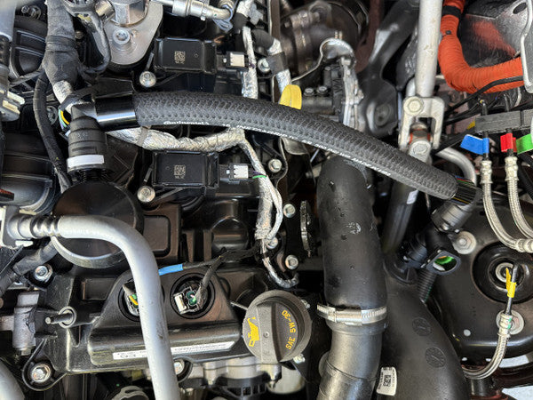 21-25 Ford F-150 3.5L Powerboost UPR 5030-286-1-CSS Hybrid Plug n Play Dual Valve Oil Catch Can with CSS