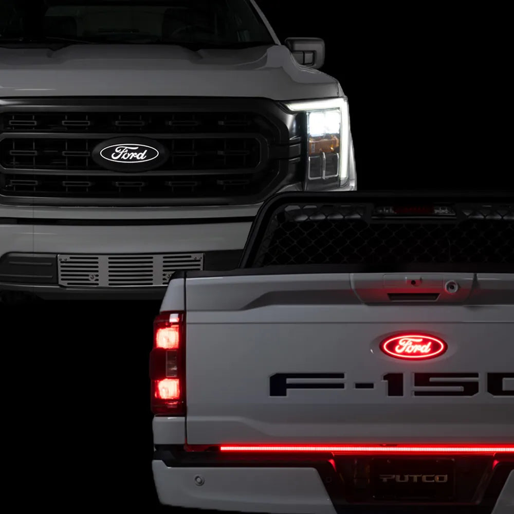 2023 Ford F-150 Putco 92606 Front Luminix Ford LED Emblem w/Camera CutOut w/o Spray Washer