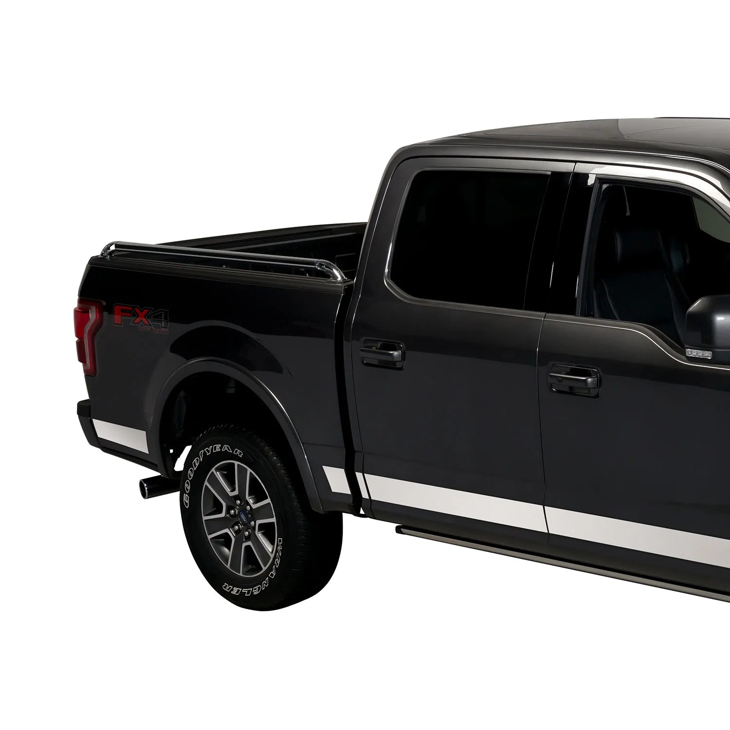 Putco 09-14 Ford F-150 Super Crew Cab 5.5 Box - 7in Wide - 12pcs Pro Stainless Steel Rocker Panels