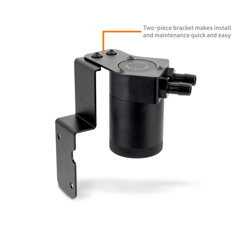 2024+ Ford Mustang GT 5.0L Mishimoto MMBCC-MUS8-24 Baffled Oil Catch Can Kit, PCV Side