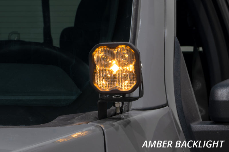 21-25 Ford F-150 Diode Dynamics DD7372 SS3 Stage Series Backlit Ditch Light Kit - Yellow Pro Combo