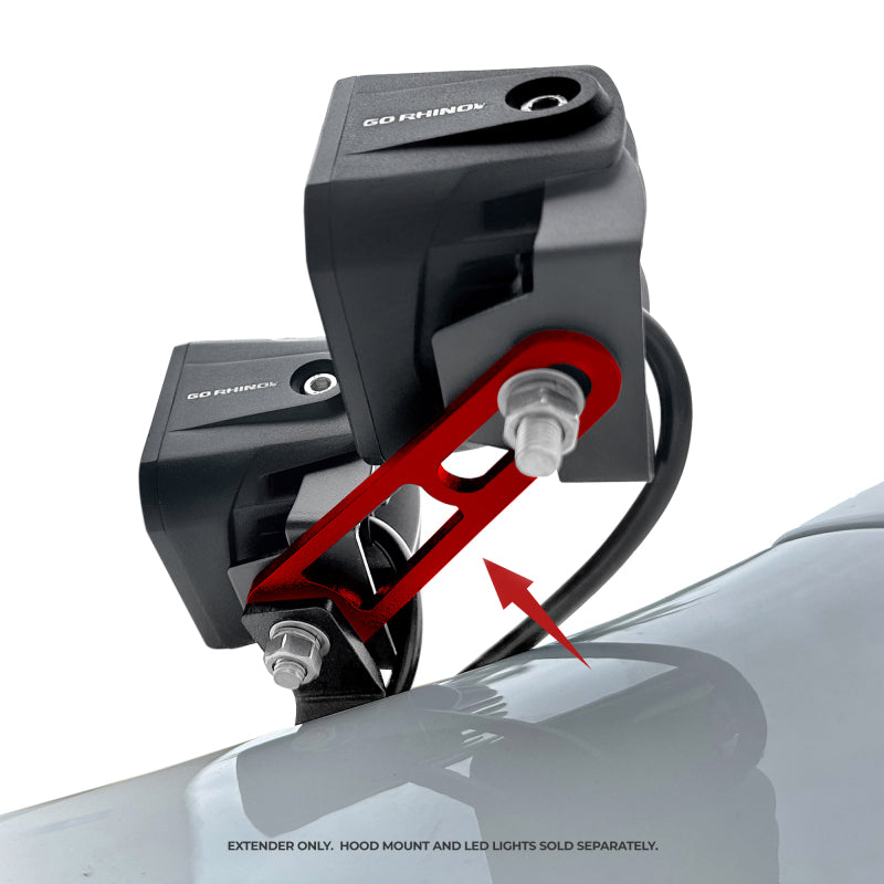 15-24 Ford F-150 / 19-24 Ranger / 21-23 Bronco Go Rhino 732400T Universal XE Hood Hinge Cube Light Mount