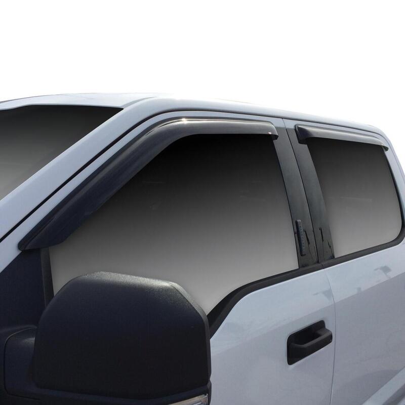 15-25 Ford F-150 Westin 72-37444 SuperCrew Wade Slim Wind Deflector 4pc - Smoke
