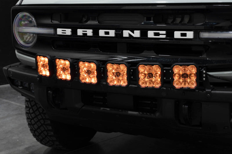 21-25 Ford Bronco Diode Dynamics DD7270 SS5 6-Pod CrossLink Grille Lightbar Kit Pro - White Combo